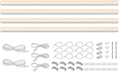 Barrina Grow Lights for Indoor Plants Full Spectrum, 2ft 40W (4 x 10W), T5 Plant Lights for Indoor