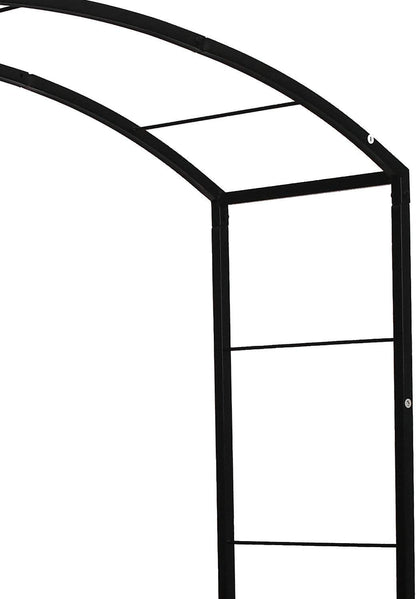 Steel Garden Arch, 7'2" High x 4'7" Wide, Garden Arbor for Various Climbing Plant, Outdoor Garden