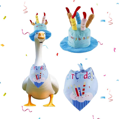 Porch Goose Outfits for 23" Plastic Porch Goose Birthday Outfit Goose Clothes for Cement Goose for