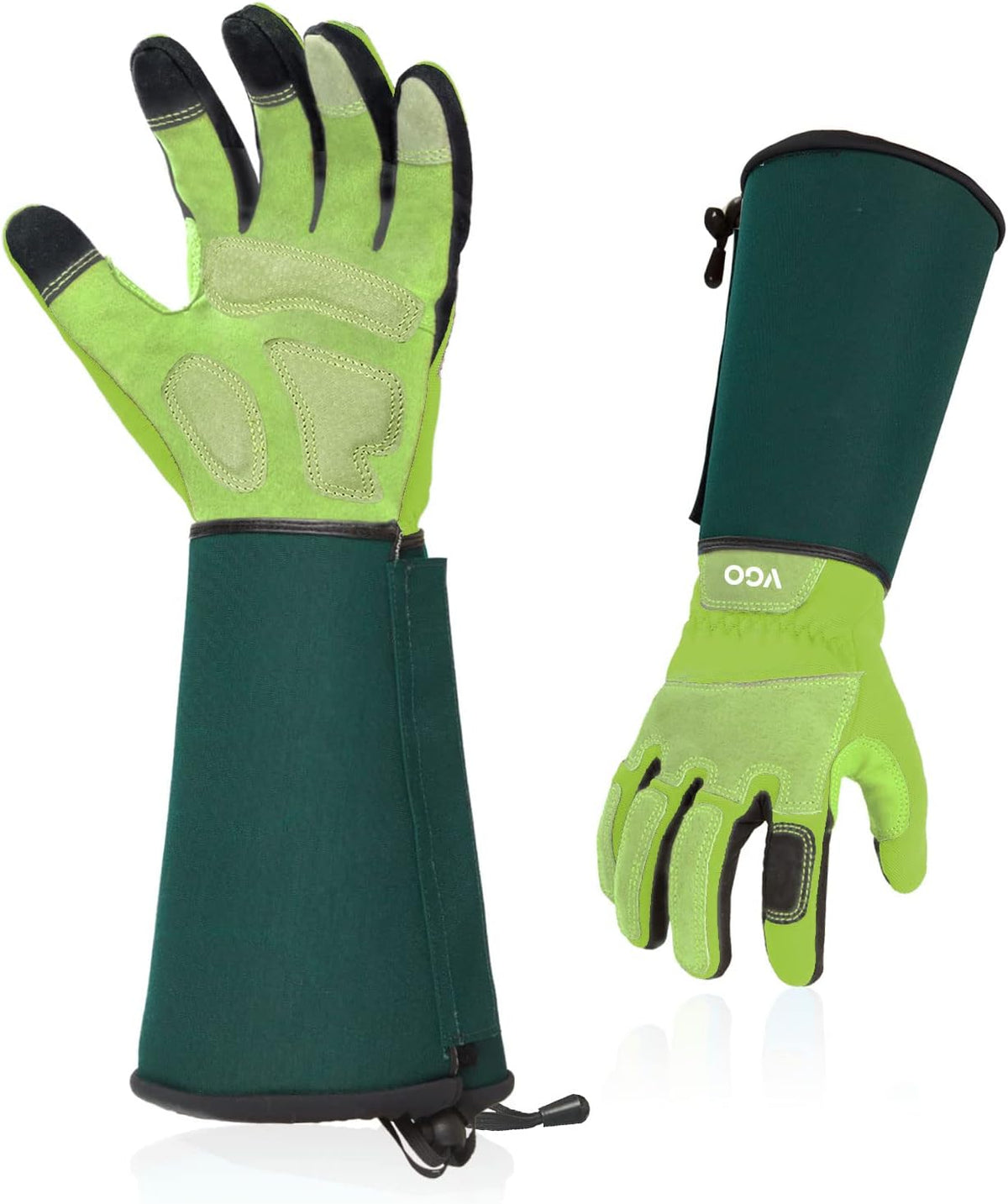 Vgo... Gardening Gloves Ladies,Safety Work Gloves,Long Sleeves Gauntlet,Puncture