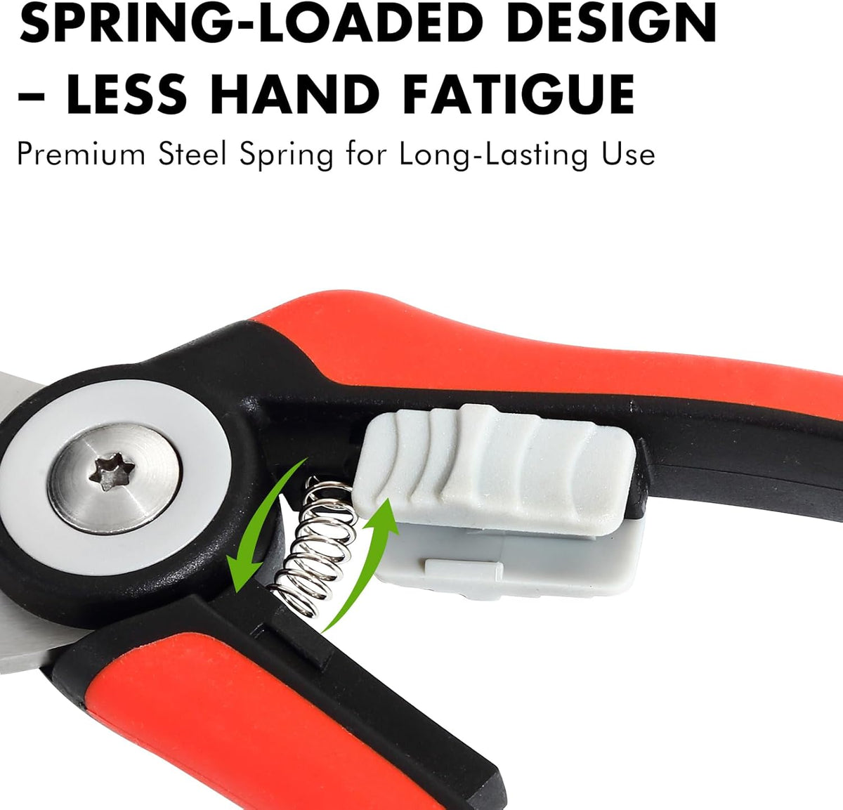 LIVINGO Bypass Pruning Shears - 8.2" Heavy Duty Garden Clippers with Curved Blades, Sharp Plant