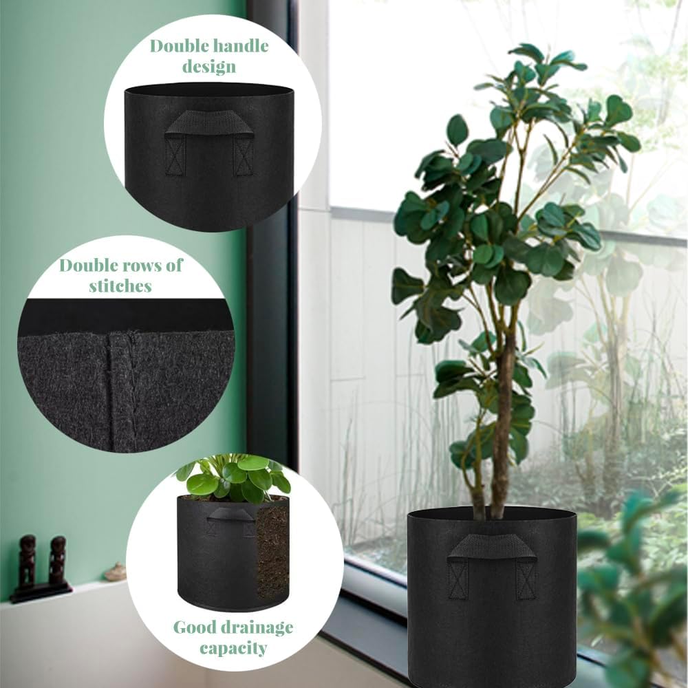 6 Pcs Lily Plant Pots for Pond, 2 Gallons Aquatic Pond Planter, Breathe Reusable Grow Bags with