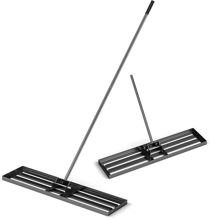 Goplus Lawn Leveling Rake, 42" x 10" Heavy Duty Level Lawn Tool w/ Ergonomic Handle for Soil