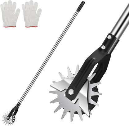 BlumWay 67 Inch Rotary Wheel Edge Trimmer, Rotary Shears, Manual Sidewalk Edgers, Length 23.6" to