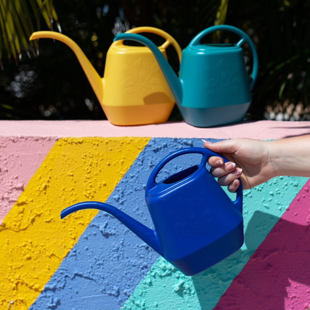 Bloem Aqua Rite Watering Can: 56 Oz - Classic Blue - Large Capacity, Extra Long Spout, Durable