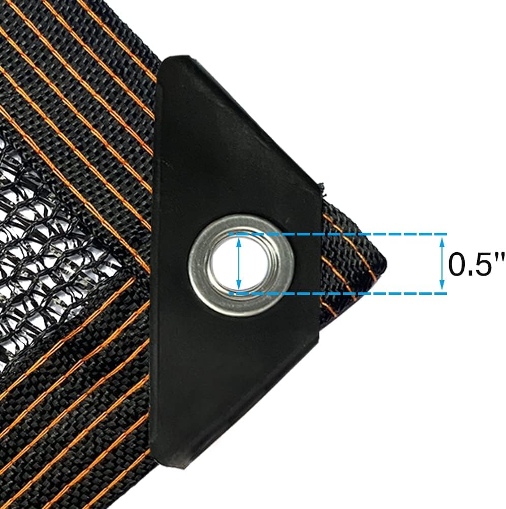 winemana 40% Black Shade Cloth, 10 x 12 FT Durable Mesh Tarp with Grommets, Resistant Garden Sun