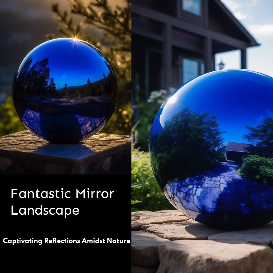 10 Inch Stainless Steel Gazing Globe,v2croft Hollow Ball Mirrored Surface Polished Shiny