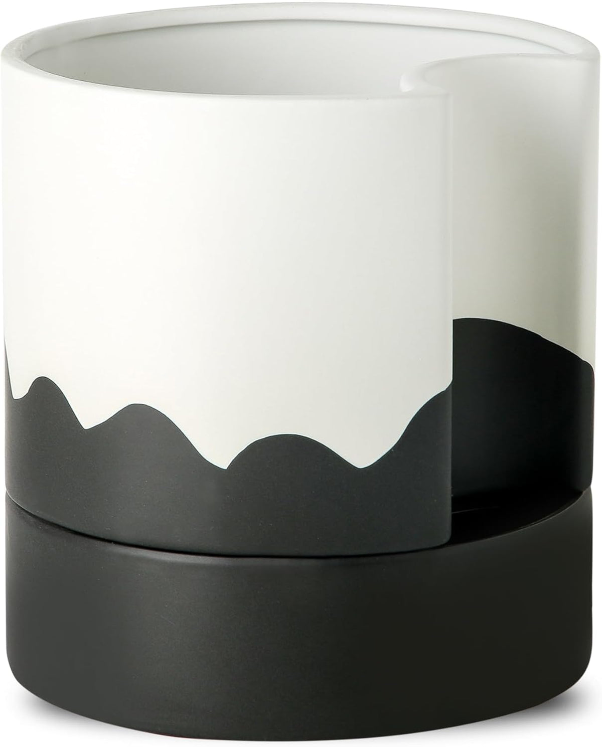 Nihow Self Watering Plant Pot: 8 Inch Ceramic Planter with Drainage Hole & Water Storage Plus for