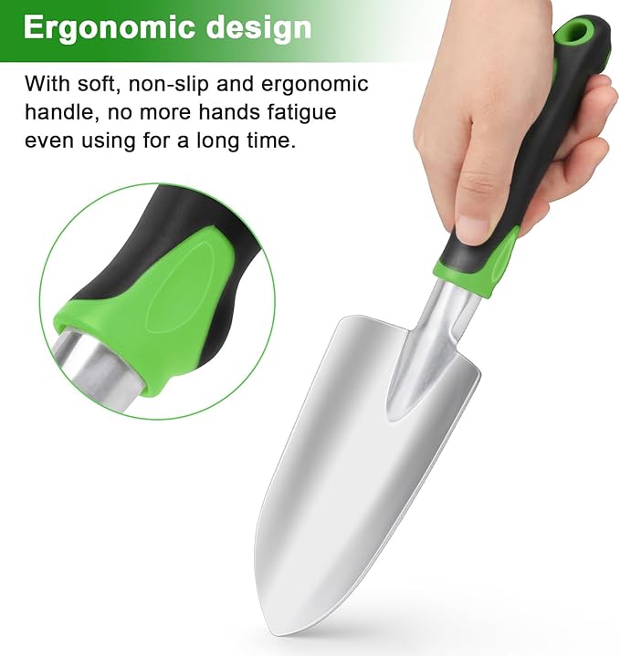 Garden Shovel Hand Trowel, Heavy Duty Hand Shovel with Ergonomic Handle,Garden Shovels for Digging