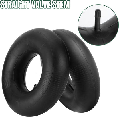 15x6.00-6" Inner Tube with Straight Valve Stem (2-Pack) - Heavy Duty Replacement Tire Tubes for