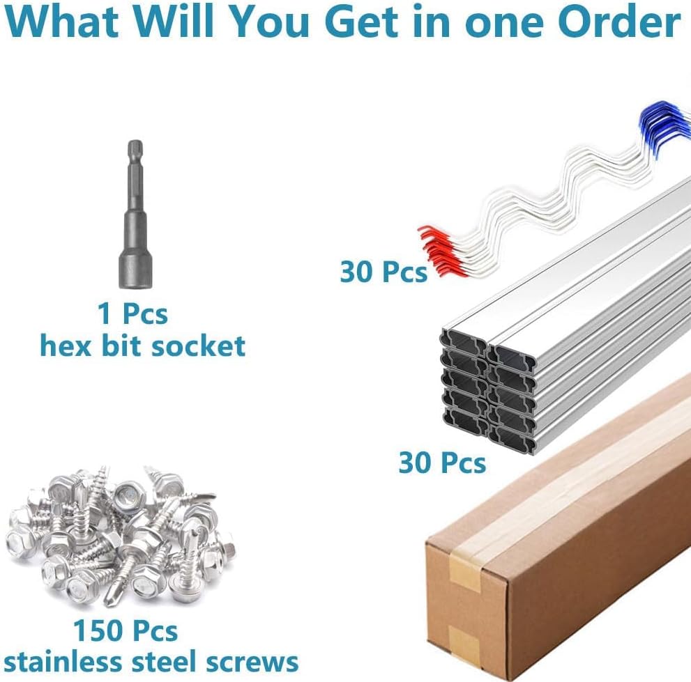Greenhouse Spring Wire & Lock Channel 6.6 ft - PVC Coated Spring Wire & Aluminum U-Channel Bundle