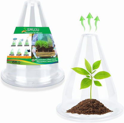 【24 Pieces】 Garden Cloches for Plants, Plant Cover Plant Protectors Transparent Bell Jar Cloches