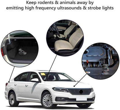 Rodent Repellent Battery Operated Ultrasonic Mouse Repeller for Car Engines Squirrel Pest Repeller
