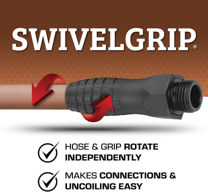 Flexzilla Colors SwivelGrip Garden Hose 5/8 in. x 10 ft., Lightweight All-Weather Water Hose