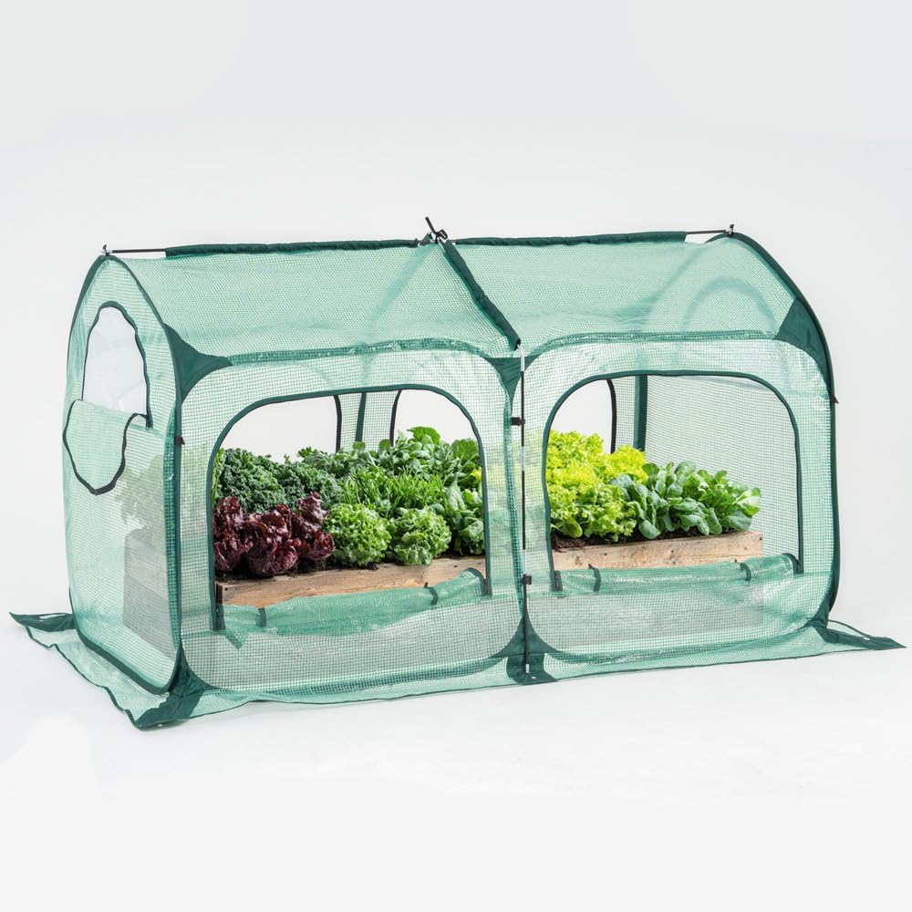 Pop up Greenhouse Tent Cover Tunnel Plant House,Large Gardening Flower Sunshine Room with Mesh
