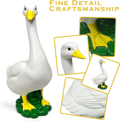 Porch Goose Outfits Garden Statue-Large Goose Statue with Bee Halloween Set Indoor/Outdoor Resin