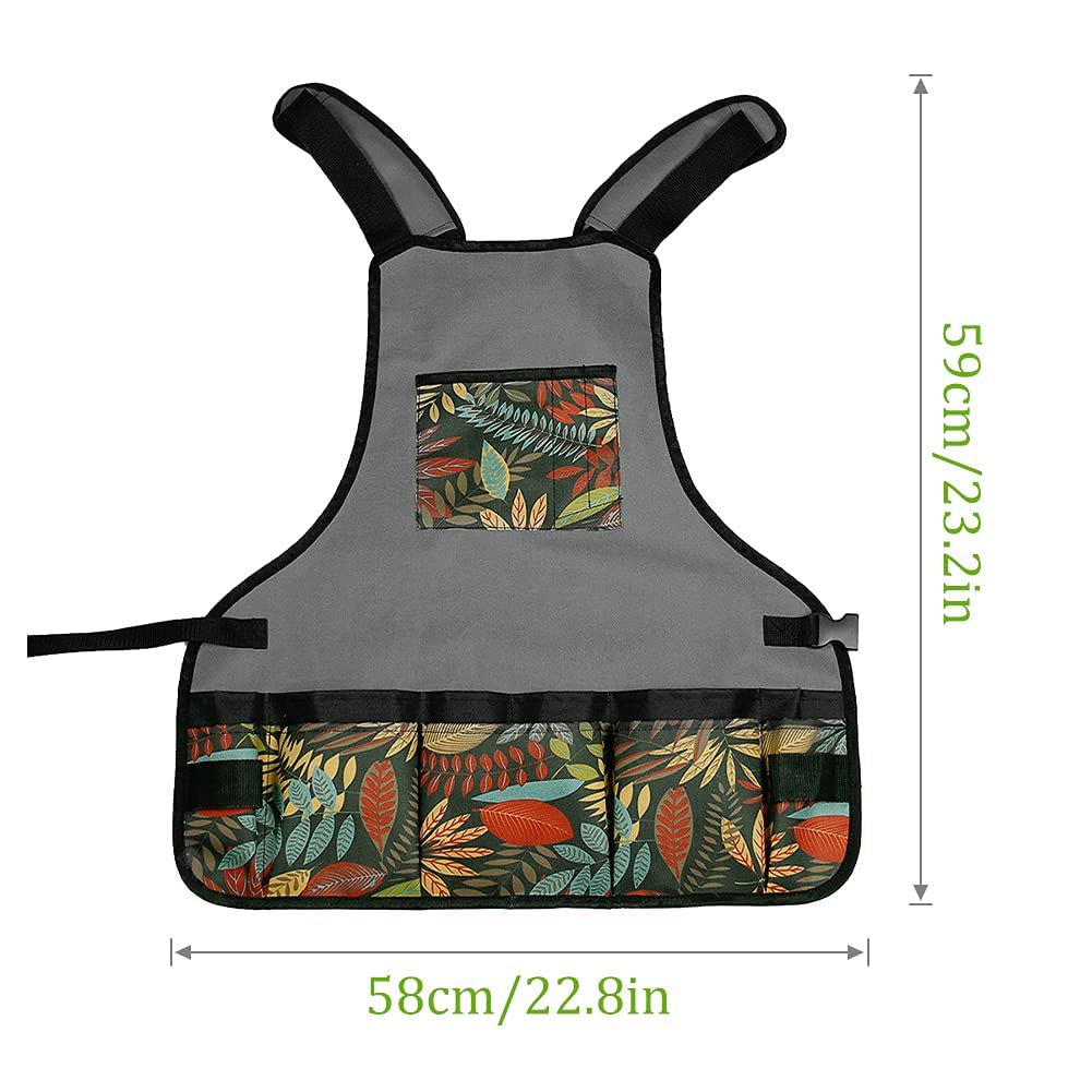 Laelr Garden Apron - Oxford Cloth Work Apron With Pockets, Adjustable Heavy Duty Tool Apron for Men