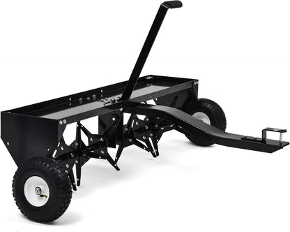 YITAMOTOR 48" Tow Plug Lawn Aerator with Universal Hitch,Black Painted Galvanized Steel with Tray