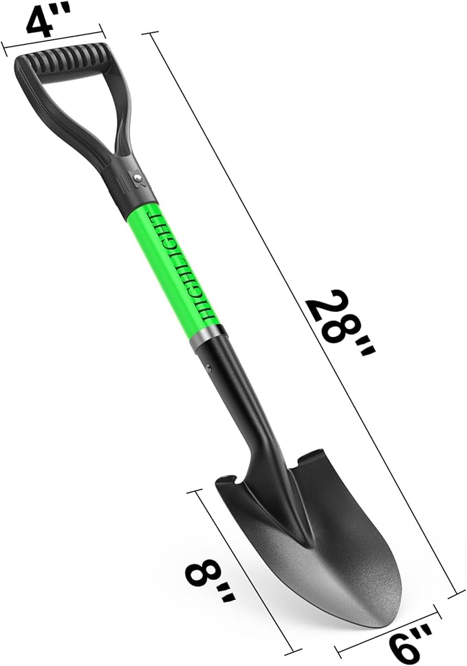HIGHLIGHT Kids Shovel, Small Shovels for Digging, Overall Length 28 Inches, Mini D Handle