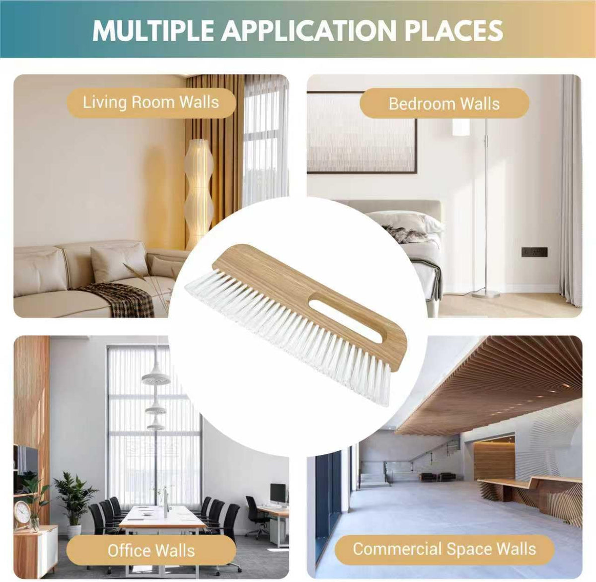 Wallpaper Brush Handle Trowel Hand Finish Concrete Trowel with Comfort Handle for Texturing