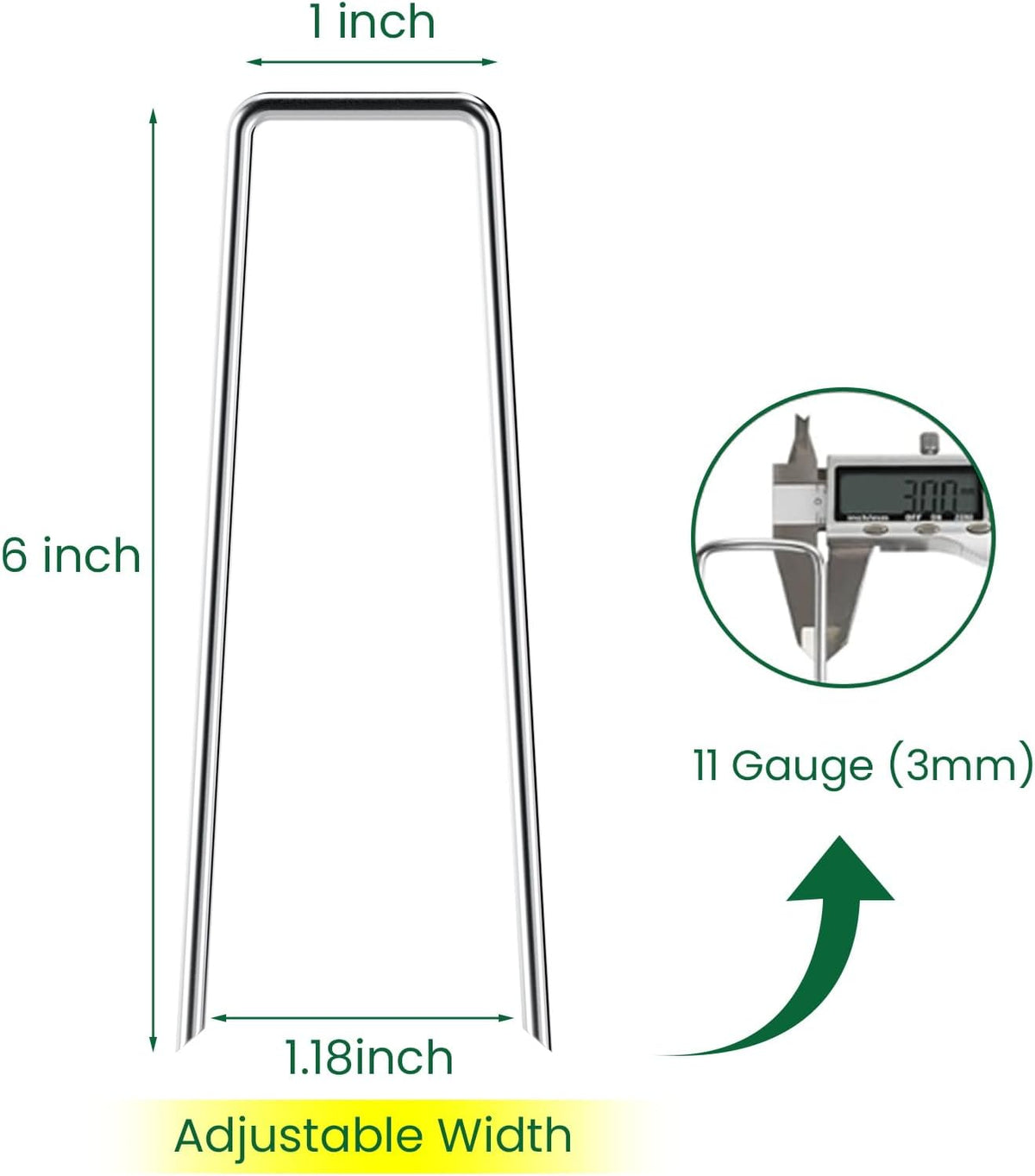 6 Inches Landscape Staples, Garden Stakes Securing Pegs for Securing Weed Fabric Landscape Fabric