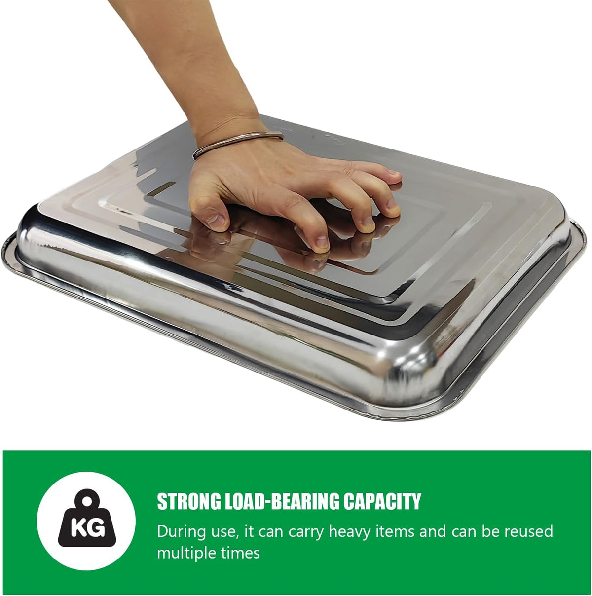 Stainless Metal Trays, Stainless Steel Seed Starter Carry Tray Fit 54 Cell Plug Tray, Nursery