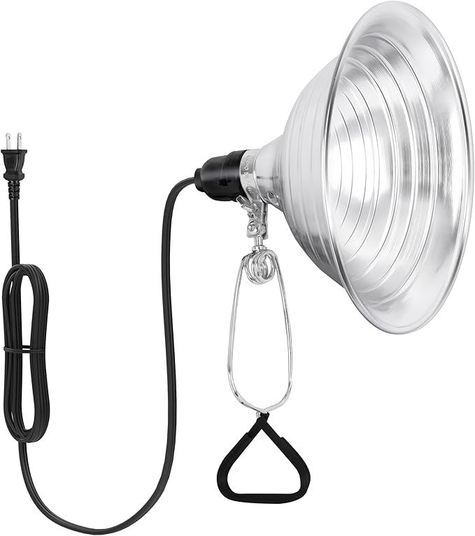 Simple Deluxe Clamp Lamp Light with 8.5 Inch Aluminum Reflector Up to 150 Watt E26 Socket (No Bulb