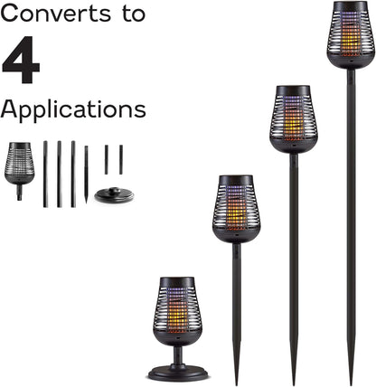 PIC Solar Insect Killer Torch (DFST), Bug Zapper and Accent Light, Solar Bug Zapper - Kills Bugs on