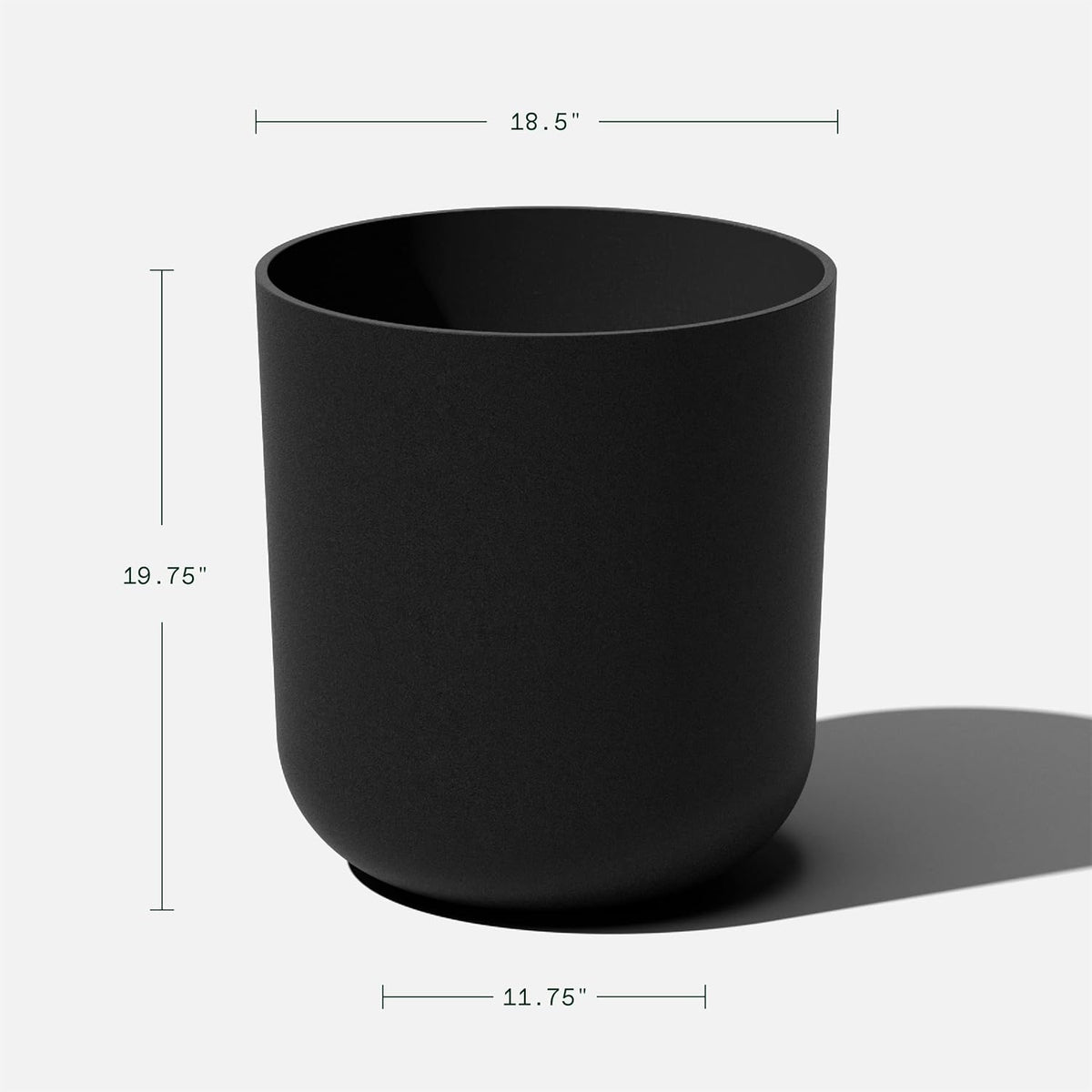 Veradek Round Black Plastic Planter Pots for Indoor/Outdoor Garden Use, with Drainage Holes