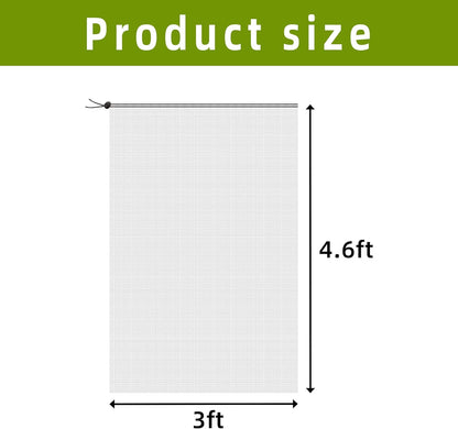 Alpurple 2 PCS Insect Bird Barrier Netting Mesh with Drawstring- 4.6 x 3 Ft Garden Bug Netting