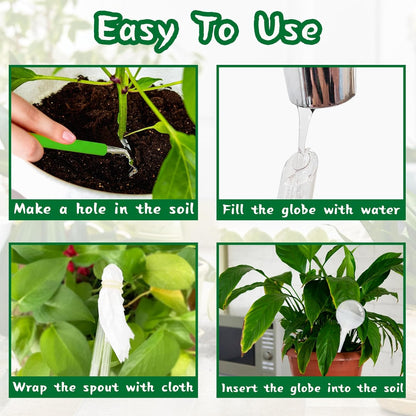 20 PCS Clear Plant Watering Globes,Plastic Self-Watering Bulbs,Self Watering Planter Insert Plant