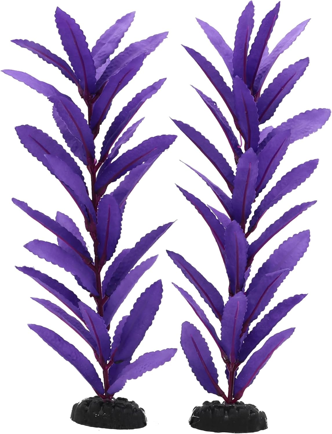 2-Pack 12 Inch Aquarium Silk Aquarium Plants, Artificial Plastic Plant for Small Tank, Goldfish