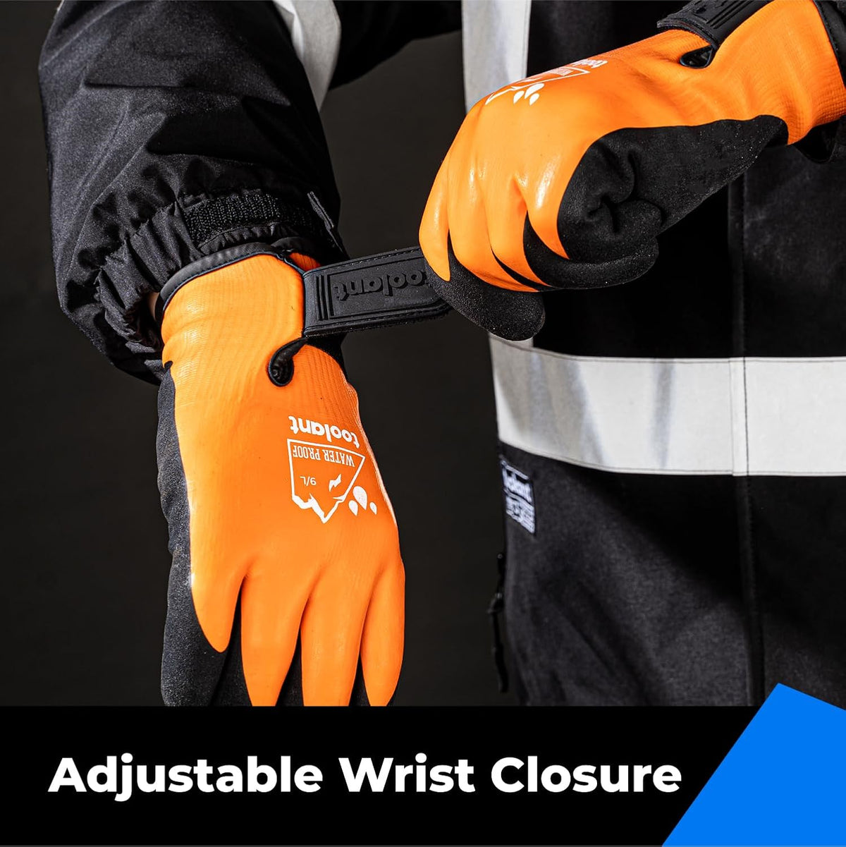 toolant 100% Waterproof Gloves Bulk Pack, 3 Pairs, Winter Work Gloves for Cold Weather, Touchsreen