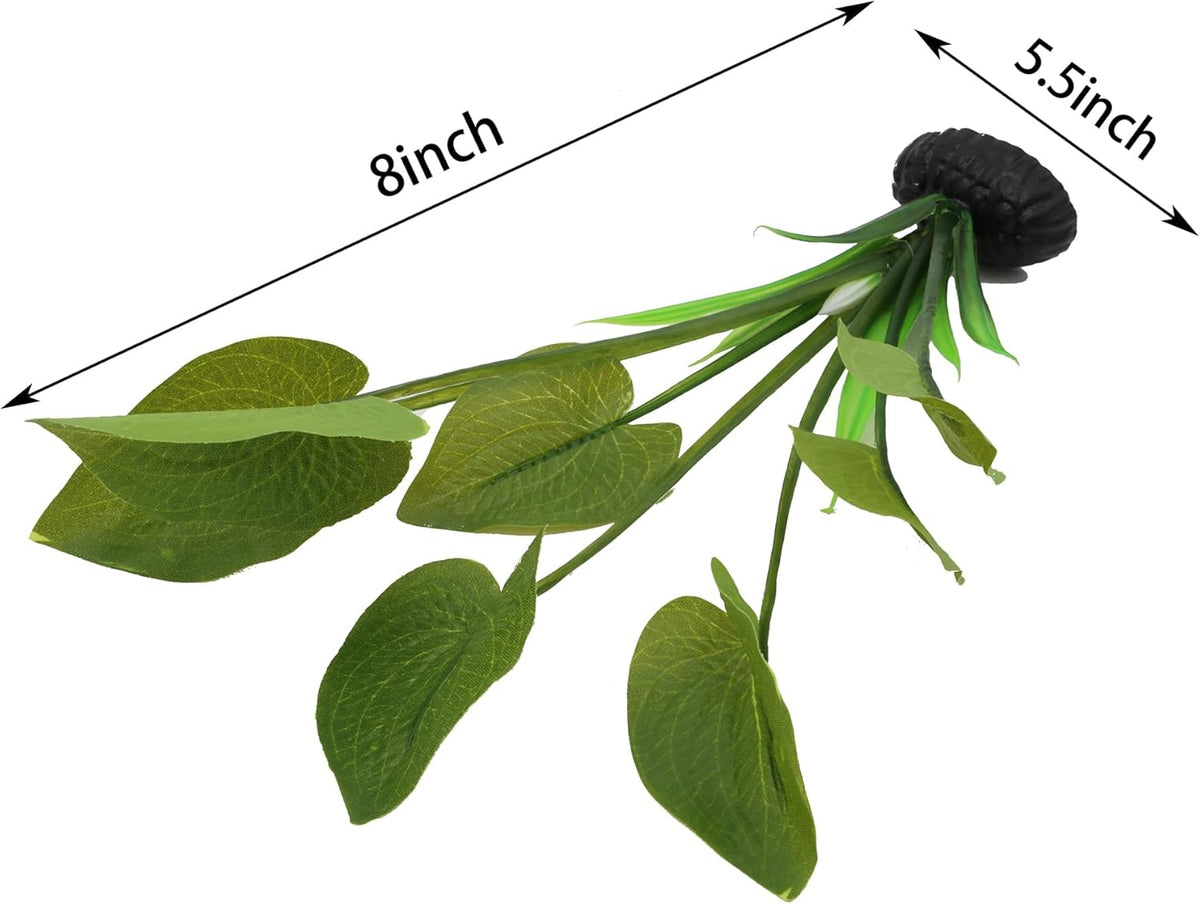 Silk Aquarium Plants for Betta Fish Tank, 2 Pcs 7.8 Inch Small Silk Aquarium Plant Aquatic Water