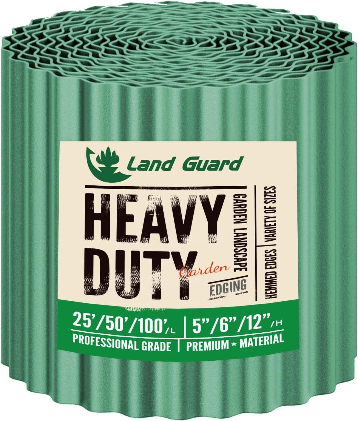 Land Guard Corrugated Metal Garden Edging, 6"×25Ft Steel Landscape Edging, Corrugated Metal Yard