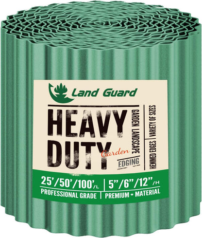 Land Guard Corrugated Metal Garden Edging, 6"×25Ft Steel Landscape Edging, Corrugated Metal Yard