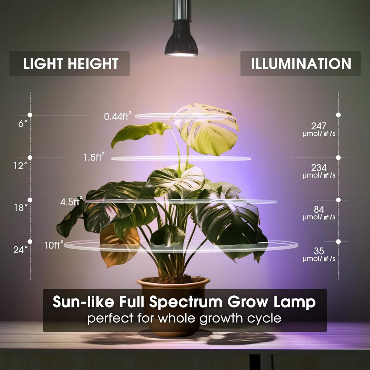 Briignite Grow Light Bulbs, 10W Plant Light Bulb, 150W Equivalent, High PPFD, PAR20 Full Spectrum