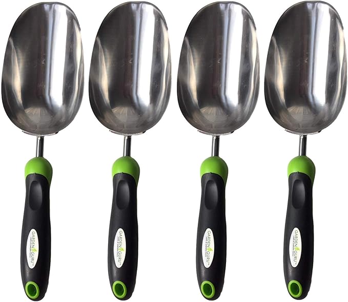 Garden Guru Super Strong Garden Scoop Trowel Shovel Transplanter - Stainless Steel - Rust Resistant