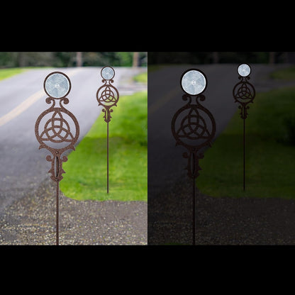 Touch of Class Pathways Reflective Driveway Marker Stake Set of Two for Outdoor Use | Celtic Knot