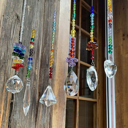 H&D HYALINE & DORA Colorful Crystals Glass Pendants Chandelier Suncatchers Prisms Hanging Ornament