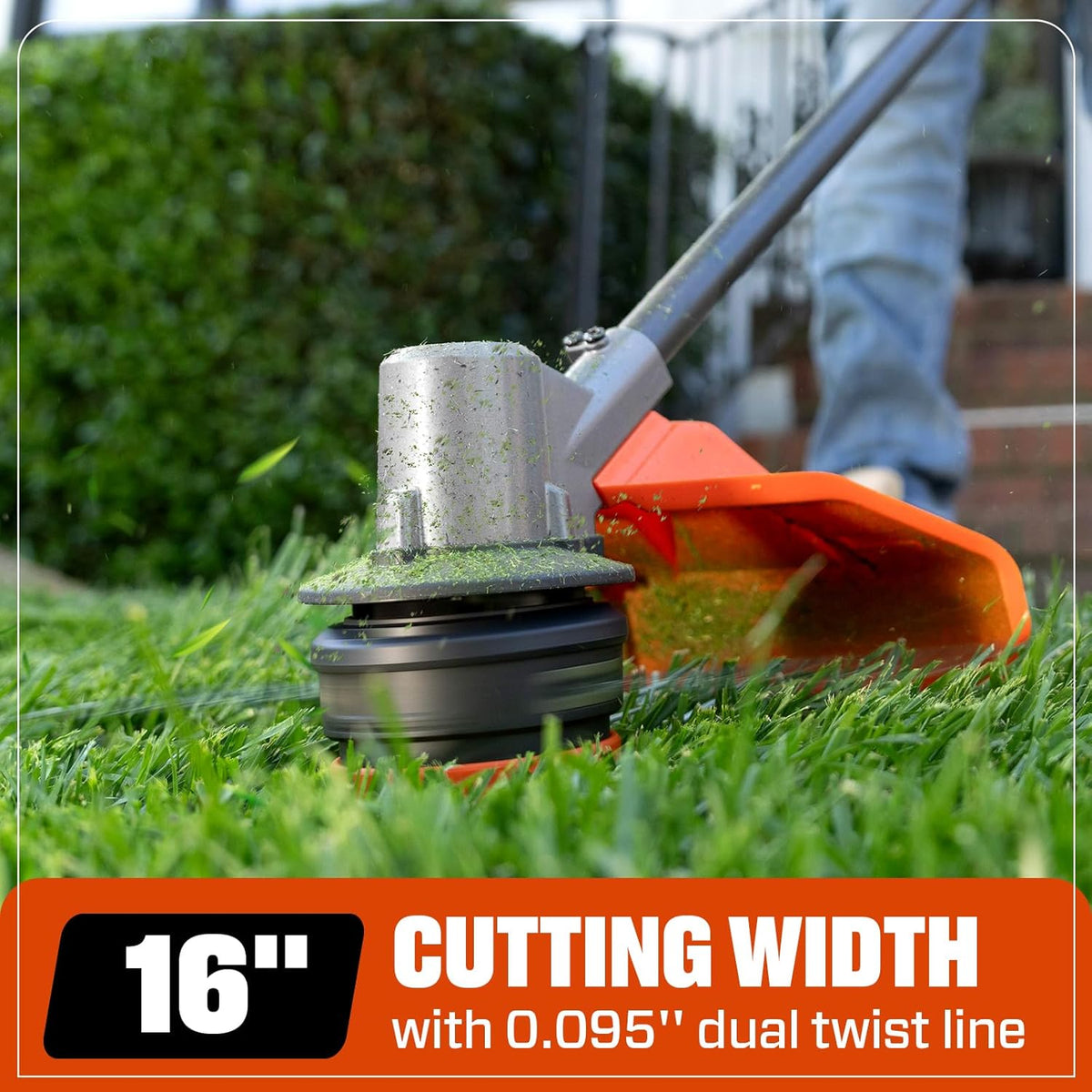 SENIX 16-Inch String Trimmer, 60V Cordless Weed Wacker, Variable Speed, 3.0Ah Battery and Charger