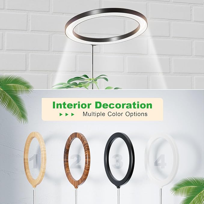 10" Grow Lights for Large Indoor Plants, Full Spectrum Indoor Plant Light for Indoor Growing with