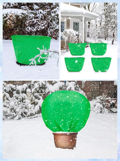ANPHSIN 3 Pcs Plant Covers Freeze Protection - 19.6in x 39.3in Winter Shrub Plant Protection Bags