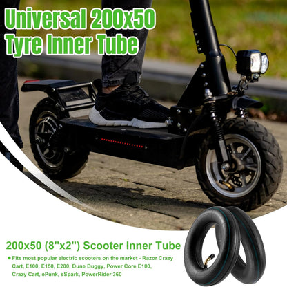 200x50" Inner Tubes, 2 Pack Heavy Duty Replacement Electric Scooter Tire Inner Tube Compatible with