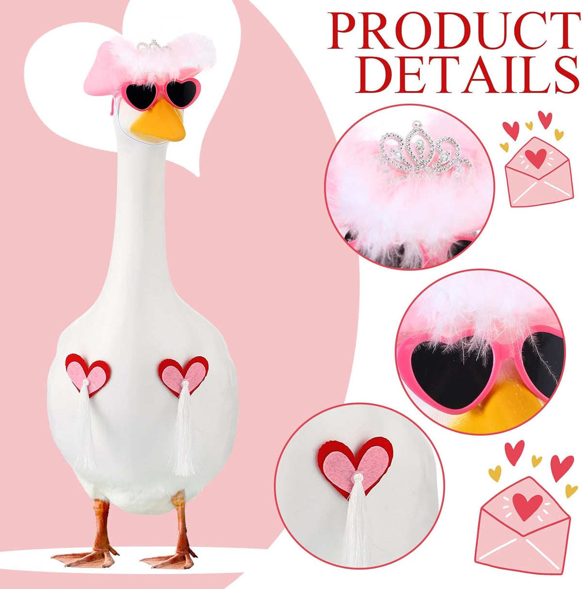 Outus Halloween Sexy Cowgirl Goose Outfits Funny Pink Cowboy Porch Goose Outfit 23 Inch Cowgirl