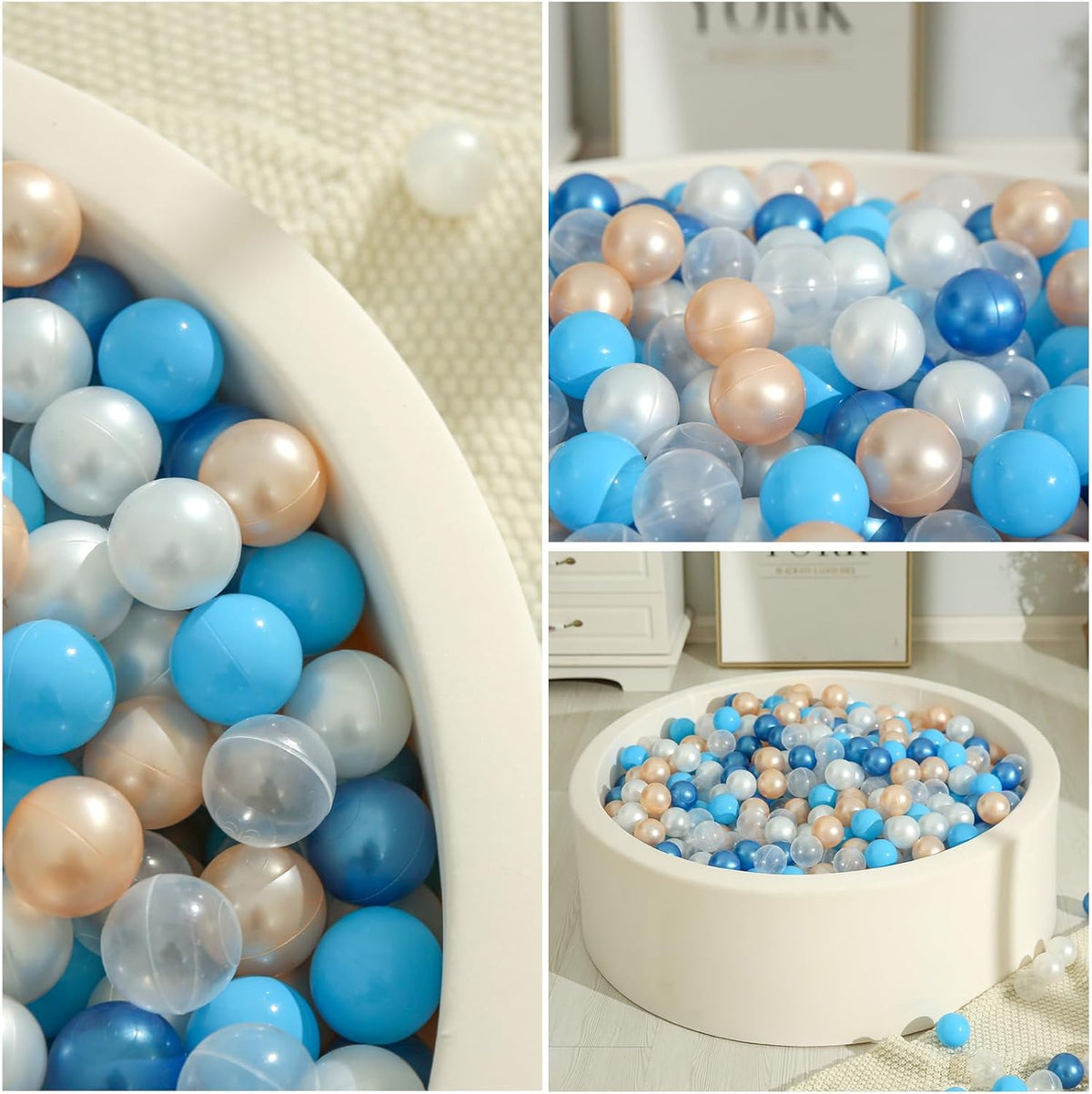 TRENDPLAY Plastic Balls for Ball Pits 2.2 Inch, Pack of 50 100 200 500 Hollow Balls, Perfect for