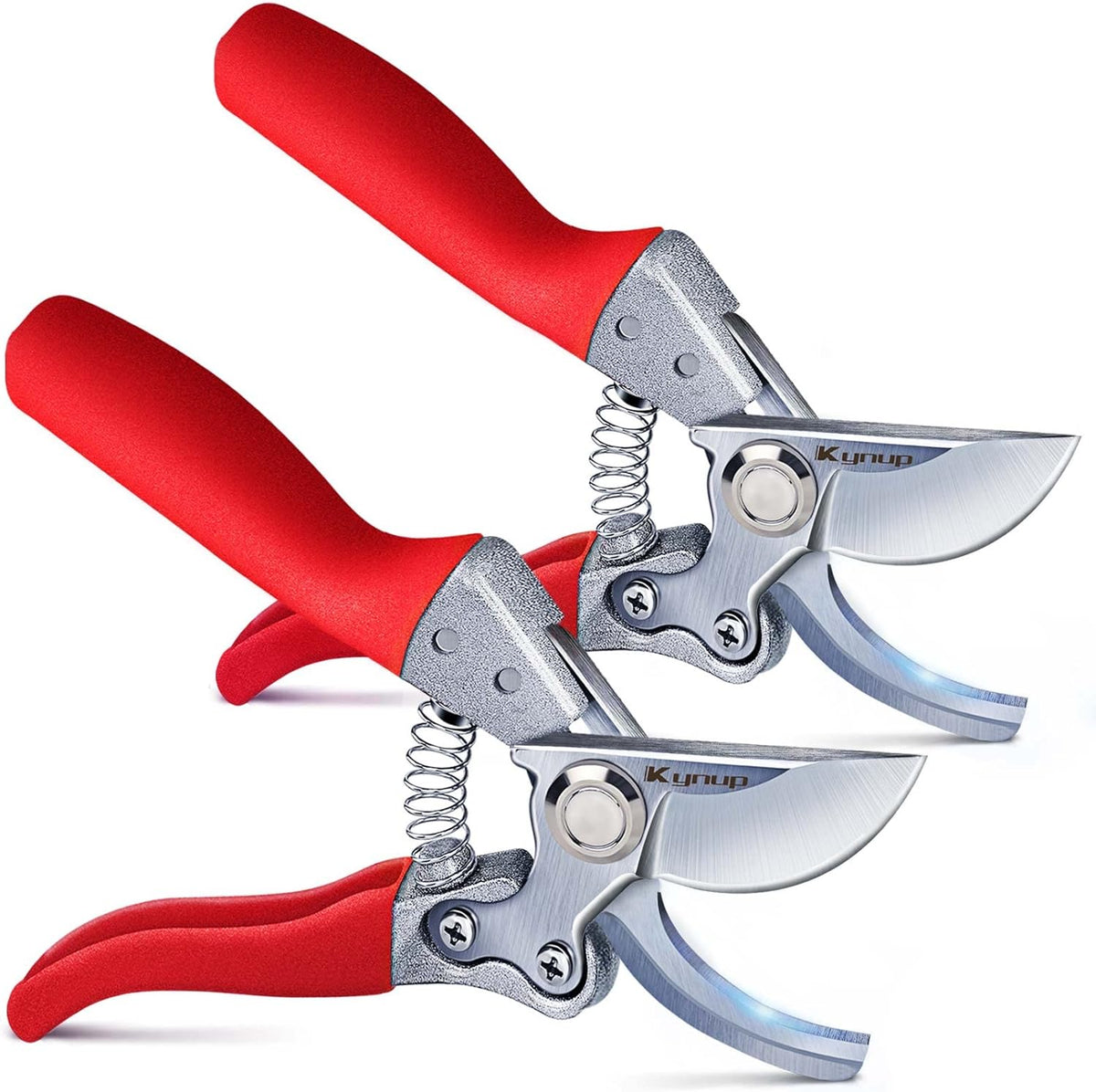 Kynup 2Packs Pruning Shears for Gardening, Garden Shears Scissors Heavy Duty, Bypass Pruner Hand