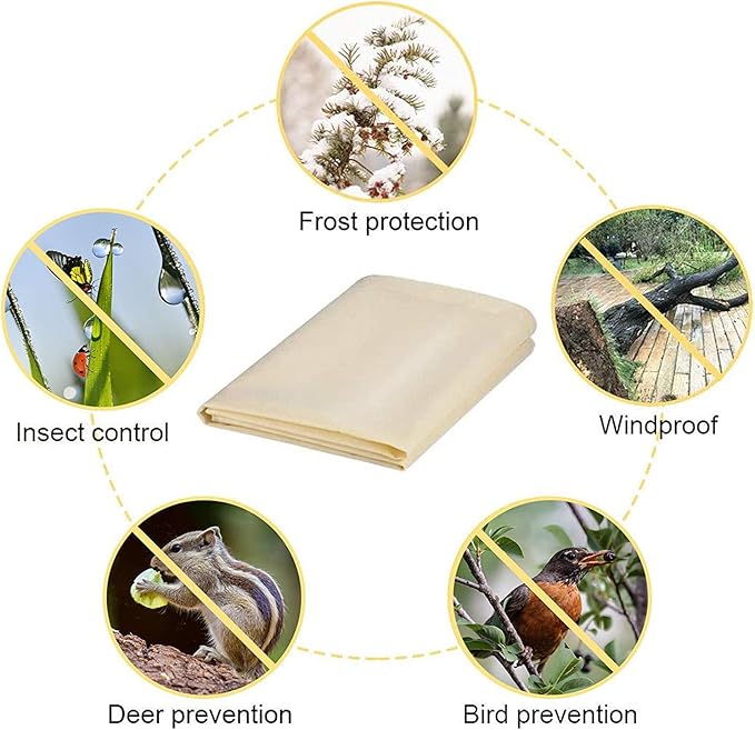 MIXC 2-Pack Plant Cover Tree Blanket Jacket Freeze Frost Protection Cloth for Potted Plants Fruit