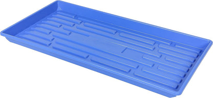 SUNPACK 10" x 20" Heavy Duty Shallow Plastic Seed Starting Tray, Blue, 1" (Pack of 10) - No
