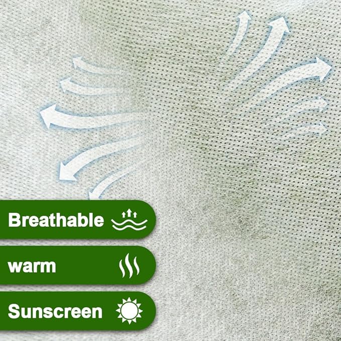 Plant Covers Freeze Protection 6.5 x 16.4 FT 1.2oz/yd² Frost Blankets for Outdoor Plants, Winter